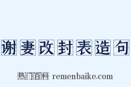 谢妻改封表造句是什么意思的图片
